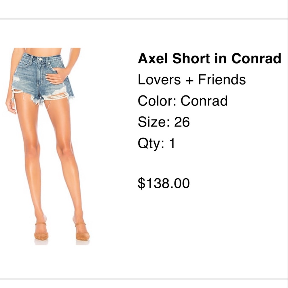 Lovers and friends denim cut offs 26